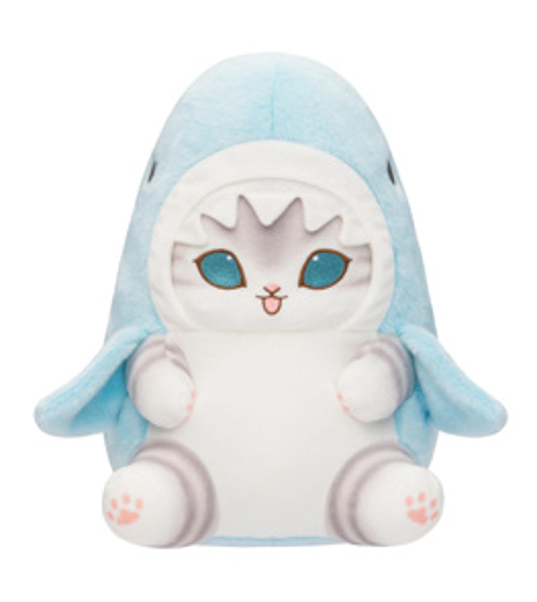 

mofu Pastel Shark Cat Plush Mofu Pastel 28cm sand Toy, sand Big, Blue, Approx.