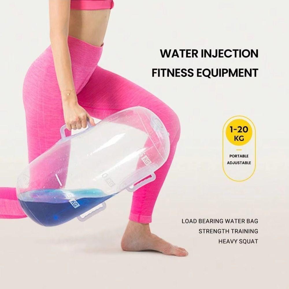 Adjustable Weight Inflatable Water Dumbbell With Air Pump Water Weights Aqua Bag  Fitness Equipment