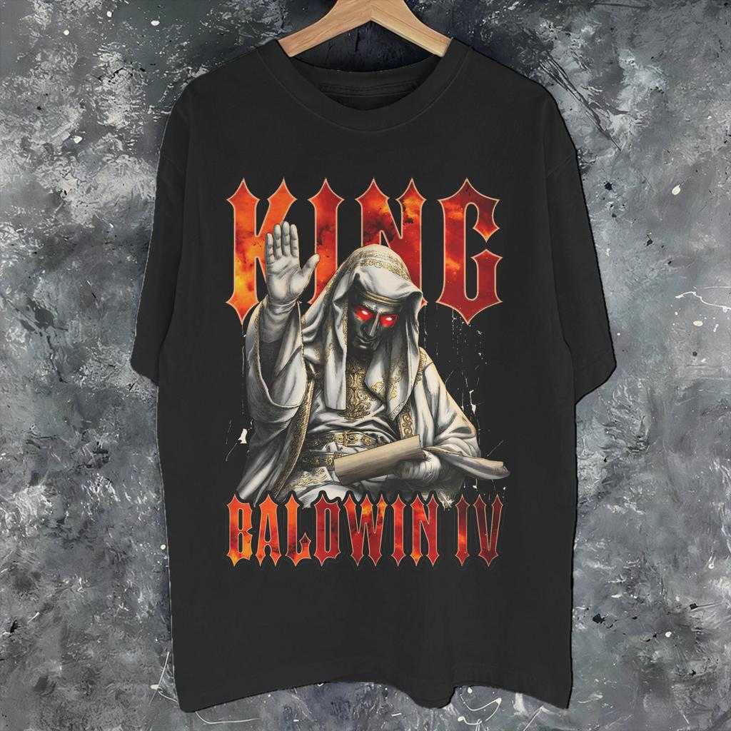 Re Baldovino IV Ascendente Abbigliamento Magliette Unisex Cotone Maglietta Stampa Maglietta Abbigliamento