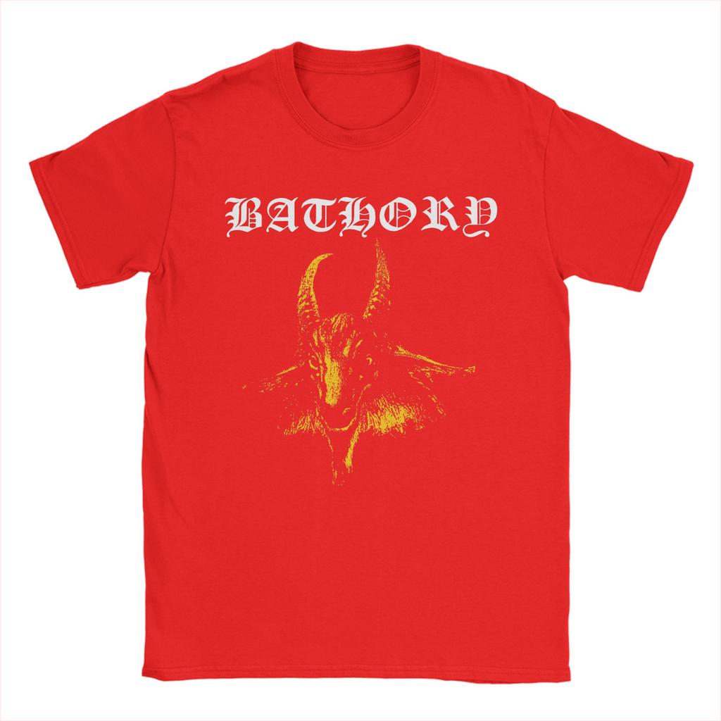 Bathory  Goat Logo Men T Shirt  Vintage Tee Shirt Short Sleeve O Neck TShirt Pure Cotton Printed Clothes