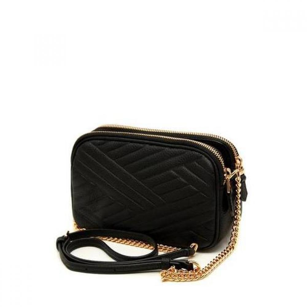 Daks Black Leather Dd Decorated 3 Fold Wallet Bag Dcwa2f217