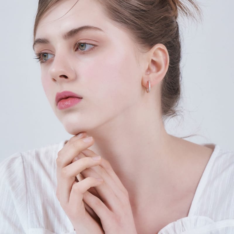 ELLE Jewelry 14K GF Round Stone Earrings ELGPEE570