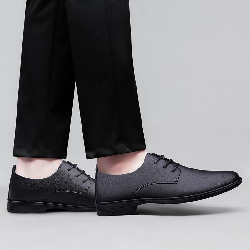 Fashion Versatile Casual Sneakers Formal Genuine Leather Shoes for Men Lace Up Oxfords Shoes Male Wedding Party Office Business Footwear
