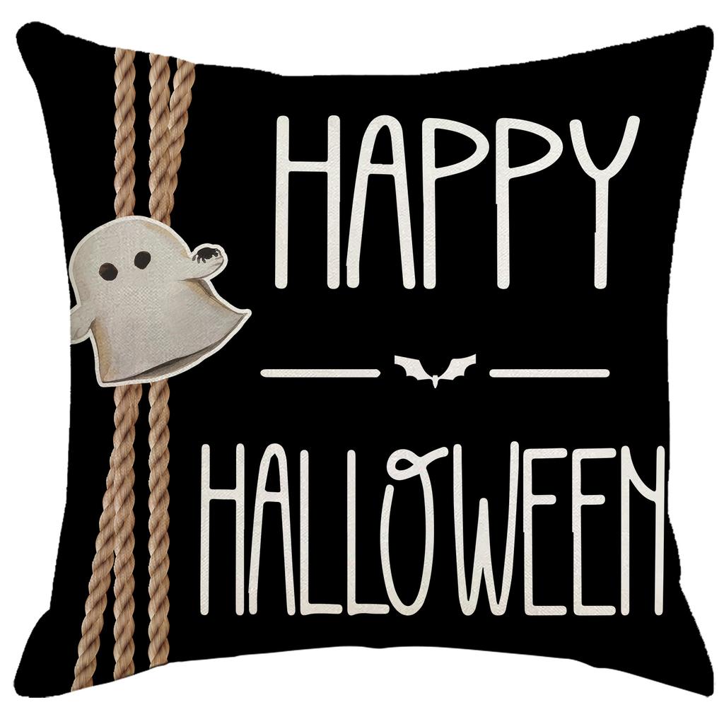 New Halloween Pillow Case Living Room Sofa Backrest Linen Black Festive Atmosphere Home Pillow