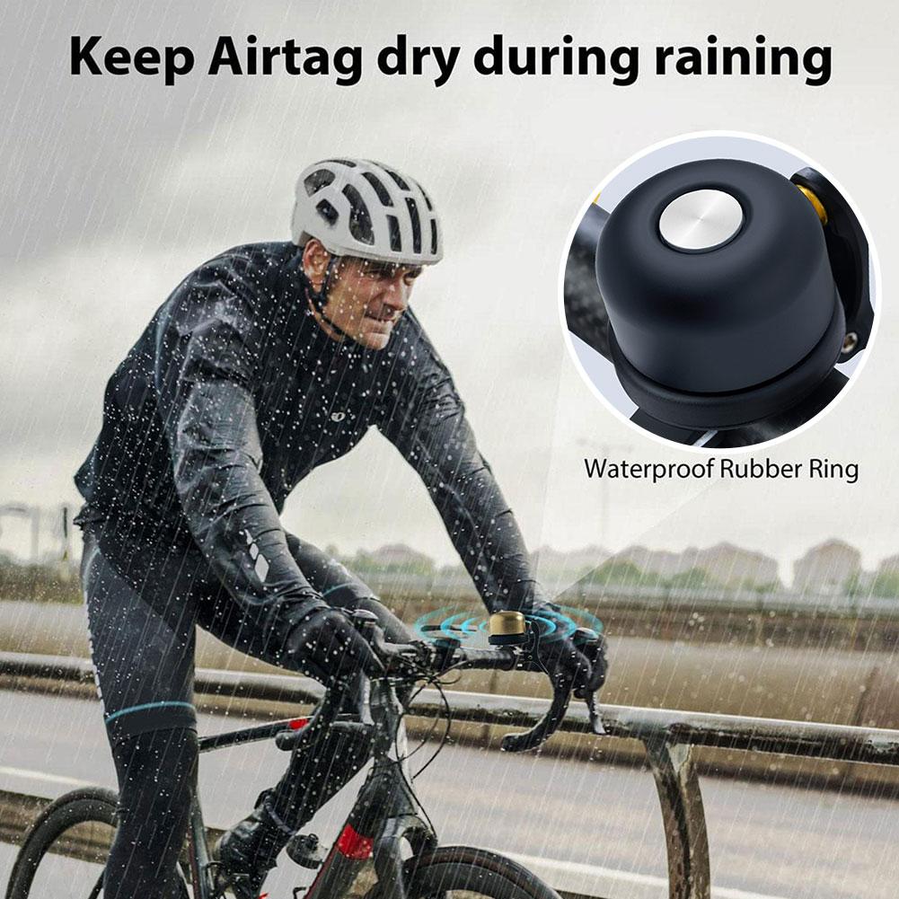 Anti-lost Bike Mount Bicycle Bell Locator Cover Classic Brass Waterproof For Air Tag GPS Tracker Under Bike Bell Holder
