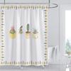 Green Plant Leaf Cactus Shower Curtain Printed Modern Nordic Minimalist Polyster Bathroom Curtain Home Decor Curtain with Hooks