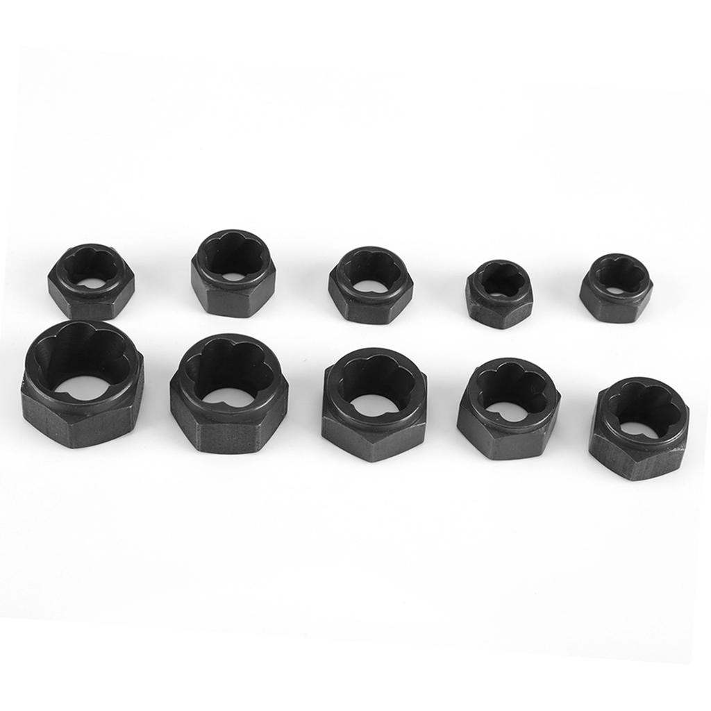 10 stück Beschädigt Bolzen Mutter Schraube Remover Extractor Entfernung Set Threading Werkzeuge Kit