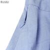 ZANZEA Women Casual V-neck Elegant Summer Short Sleeve Dress