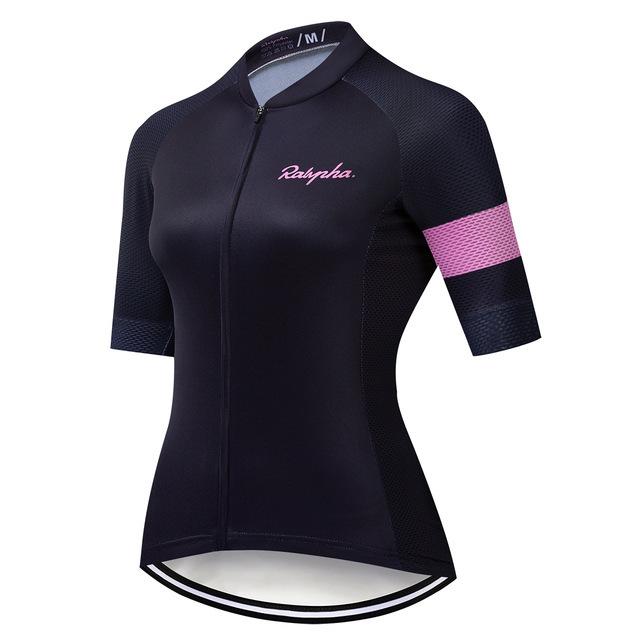 Women's Short Sleeve Cycling Suit Top Strap Shorts Road Bike Team Edition Summer