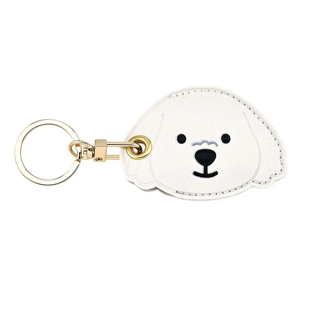 Leather Strawberry Lemon Keychain Case Holder Fashion Women Car Key Ring Charm Bag Car Pendant Gift Anti-lost Pet Dog Cat Collar