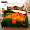 Yellow Flowers  Queen Size Bed Ensemble Comforter Cover Sets Bedding Digital Printing Bed Linen King Size Size Comforter Cover Kit Bed Ensemble