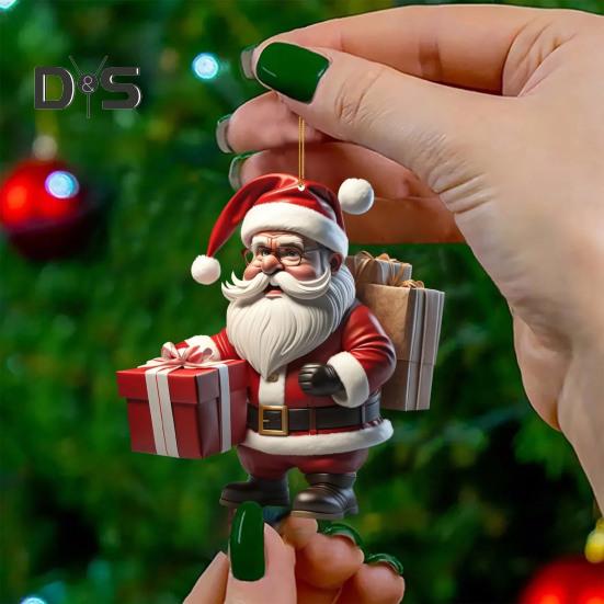 1 par julenisseanheng Akryl Fargerik hengende julepynt Klassisk julenisse Festlig juledekor Gaver til venner Familie