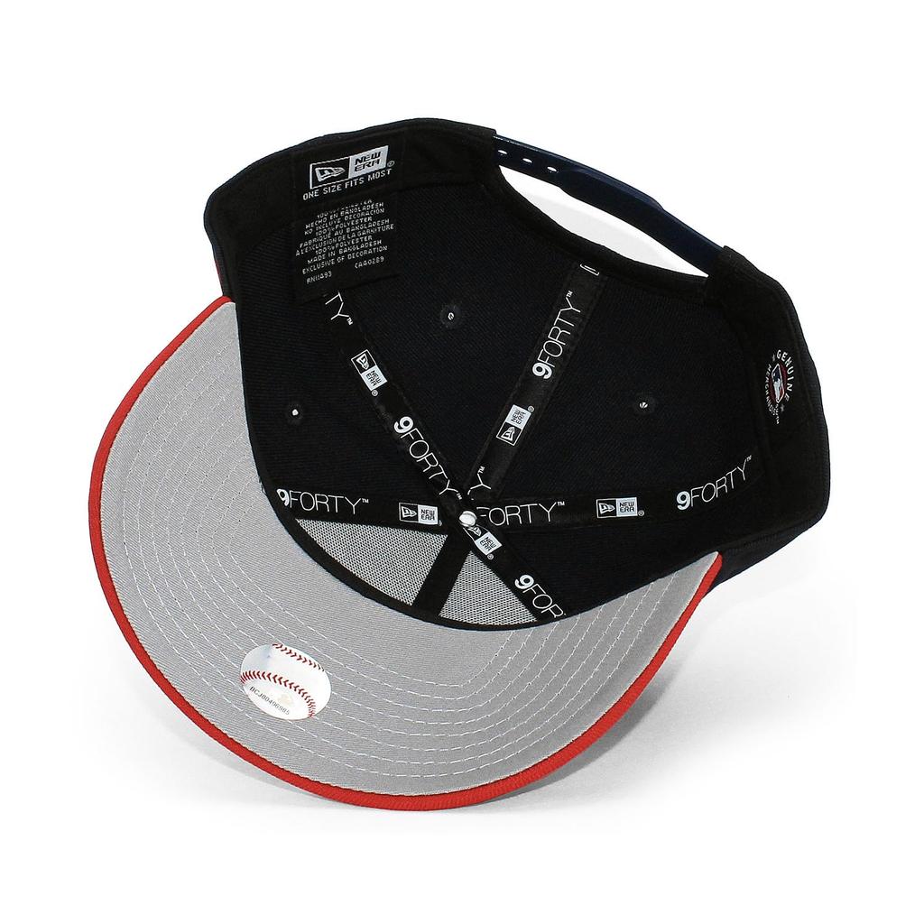 New Era 9FORTY SNAPBACK CAP 940 MLB NFL NBA MLS Snapback Free Atlanta Braves A-FRAME A-FRAME (JP, Alphabet, Size, (Navy/Red)) [Used]