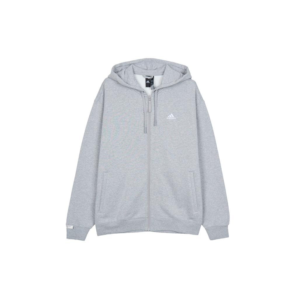 adidas ZNE Jackets Men's Medium Heather Gray Hooded Fleece Lined Other IV7606
