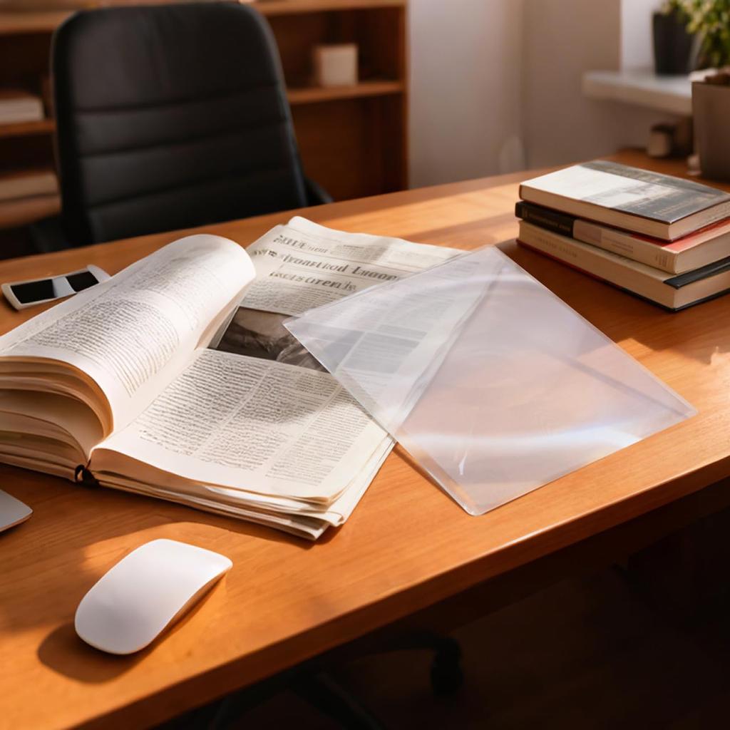 EXCEART Full Page Magnifying Sheet Reading PC Screen Map Magnifier For People with Poor Eyesight A4 300mm x 3x Portable 1 Sheet Set - Magnifier,