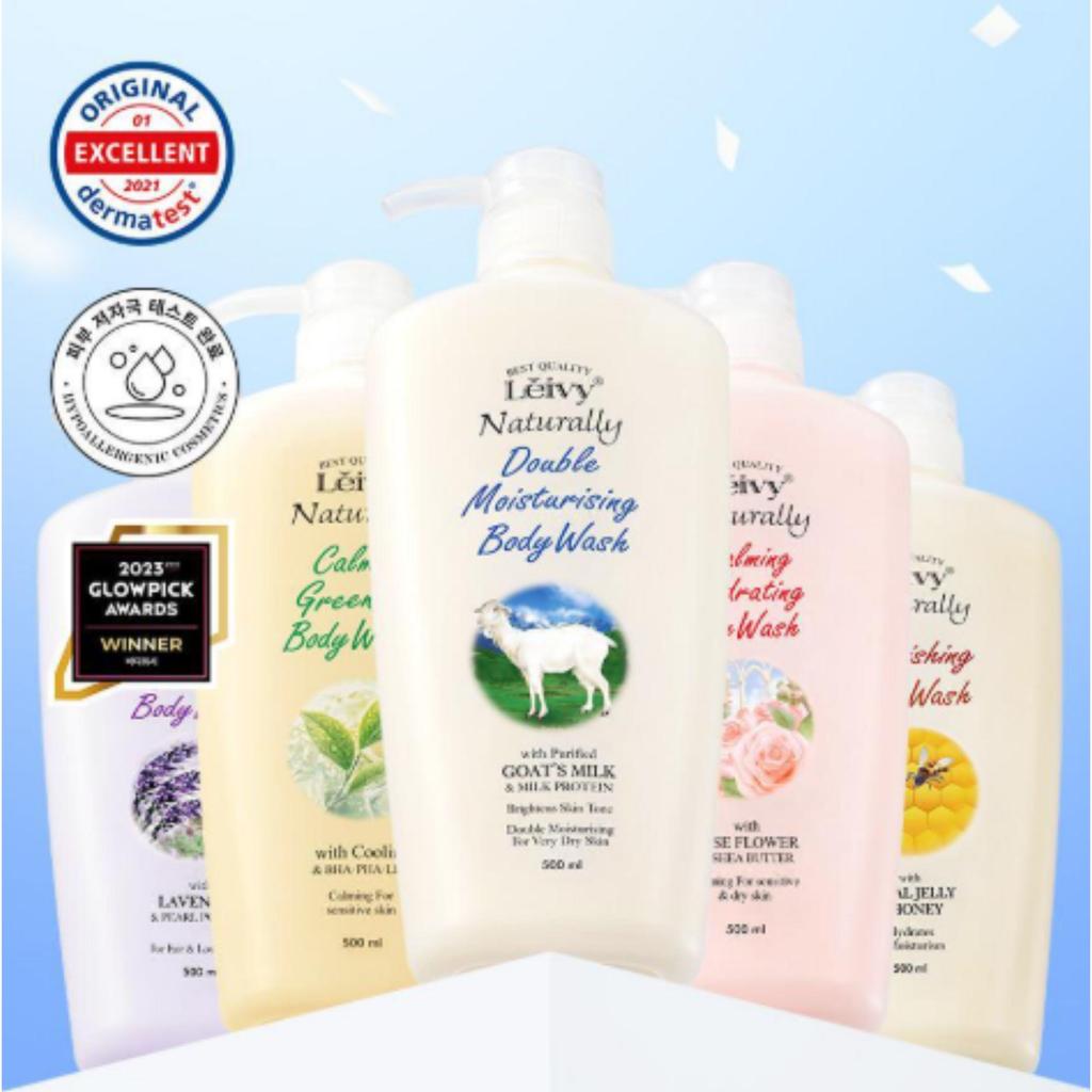 Leivy Perfumed Body Wash 500ml | Choose 1 from 5 Fragrances | Cooling & Trouble-Soothing Body Cleanser