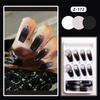 Crystal Butterfly Black Square Fake Nails Non-Toxic Not Hurt To Hands Nails for Professional Nail Specialist