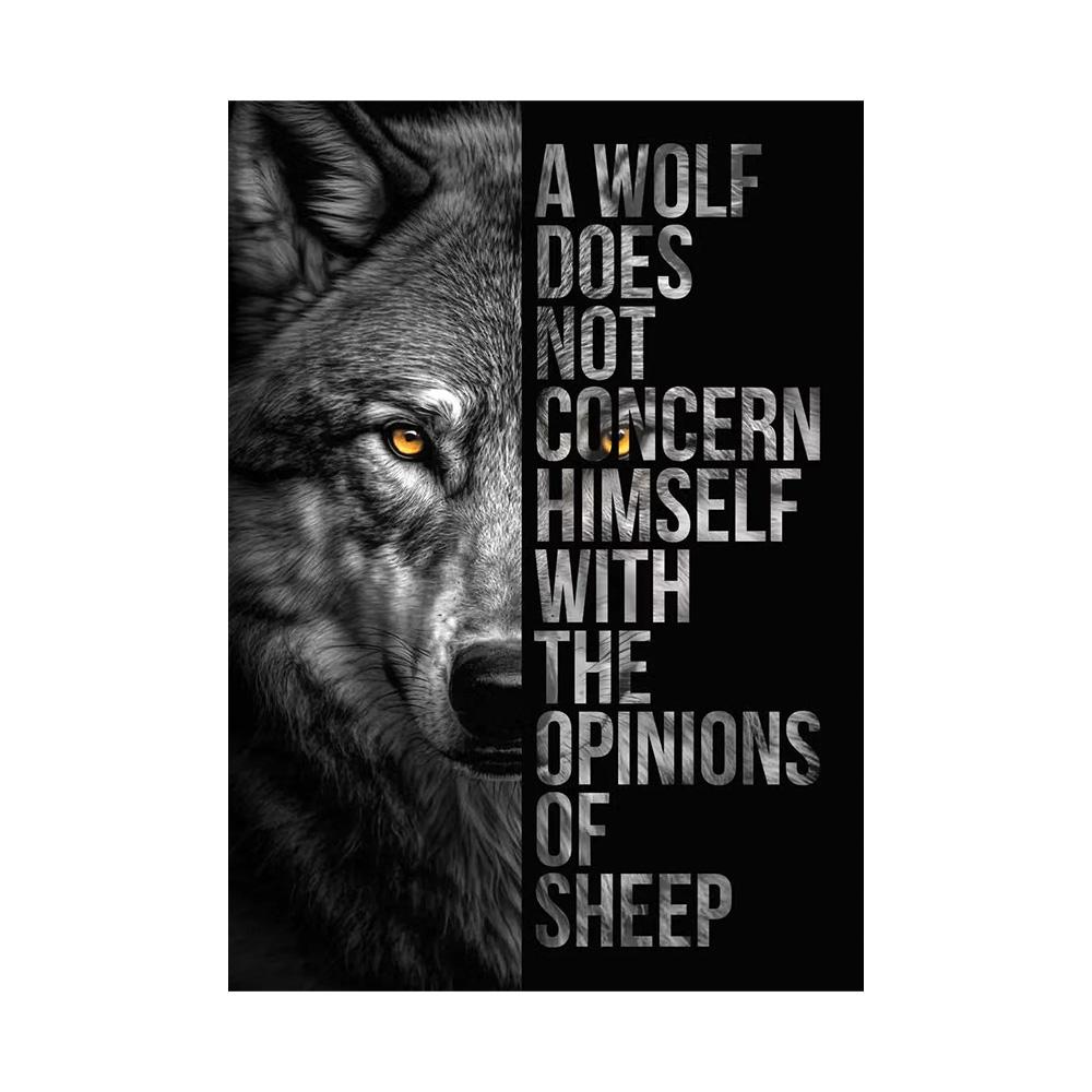 Citazioni Motivazionali Conquista Focus Pittura su Tela Leone Tigre Leopardo Animali Feroci Poster Stampa Muro Soggiorno Decorazioni per la Casa