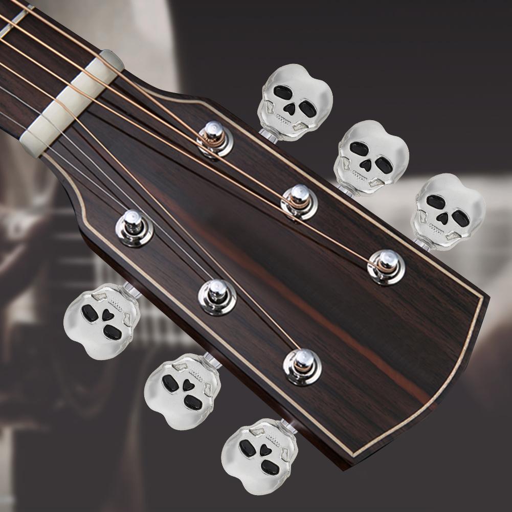 6pcs Tuning Peg Tuning Key Button Heads for Folk Electric Guitar (Golden)