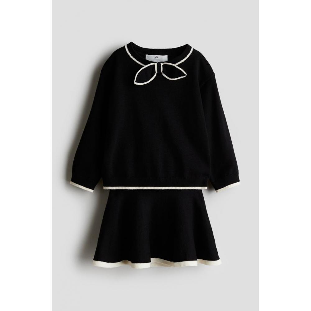 

Комплект из 2 предметов из тонкого хлопка HM, черный