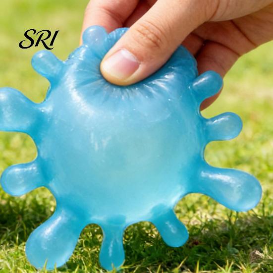 Hand Exercise Ball Splash Shaped Squeeze Slow-Rising Soft Fidget Toy for Stress Relief Non-Sticky Portable Fun Decompression Gadget Kids Adults