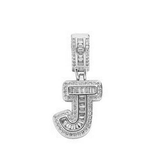 Rock Candy Letter Pendant: Trendy European & American Hip-Hop Style Copper Zircon Necklace with 26 English Alphabet Options
