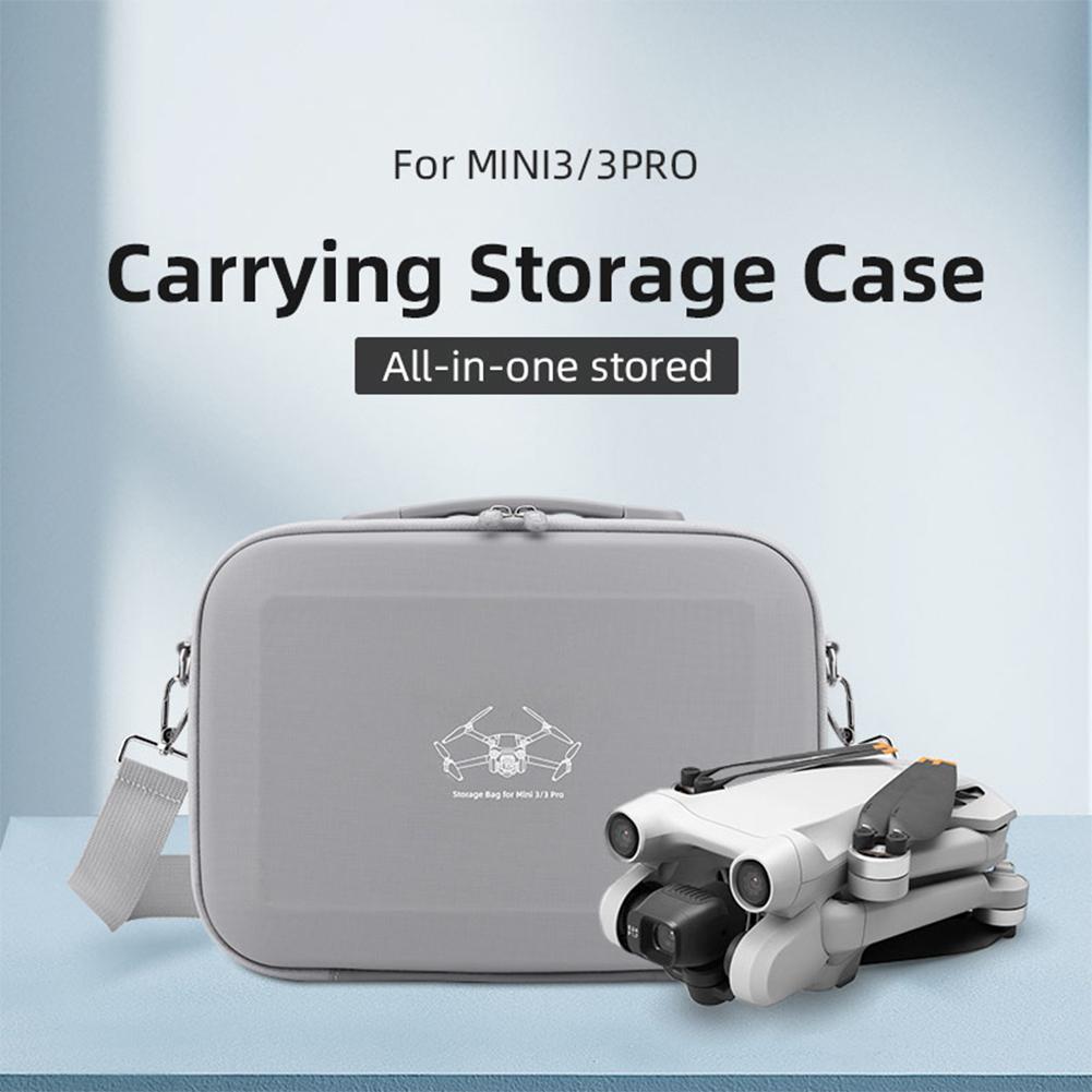 Protective Bag Case Shockproof Hardshell Travel Case Waterproof PU Leather Shoulder Bag Anti-scratch for DJI Mini 3 Pro/Mini 3