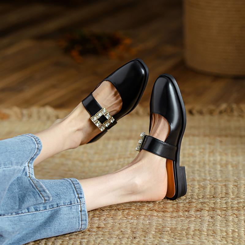 Zapatos de Mujer Exterior Casual Moda Zapatillas de Mujer Chanclas Verano Cuero Plano Antideslizante Duradero Banquete Todo Combinable Sandalias