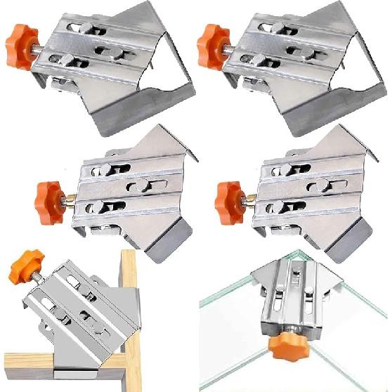 Quick Right Angle Fixing Clip BL-TL247, Multipurpose Stainless Steel 90 Degree Corner Clamp, Right Angle Clamp with Adjustable Swing Corner, For