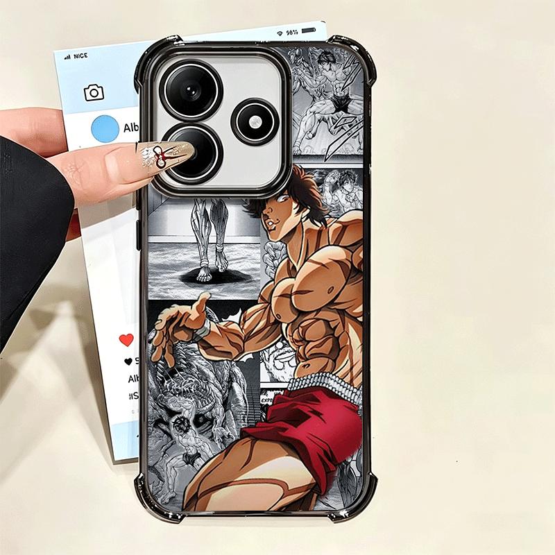 Baki the Grappler Anime Plating Phone Case For Xiaomi Poco X5 X6 X7 X8 Pro Max F8 Ultra F7 M8 M7 M5S Redmi 15C 15 14C 13C 13 X3