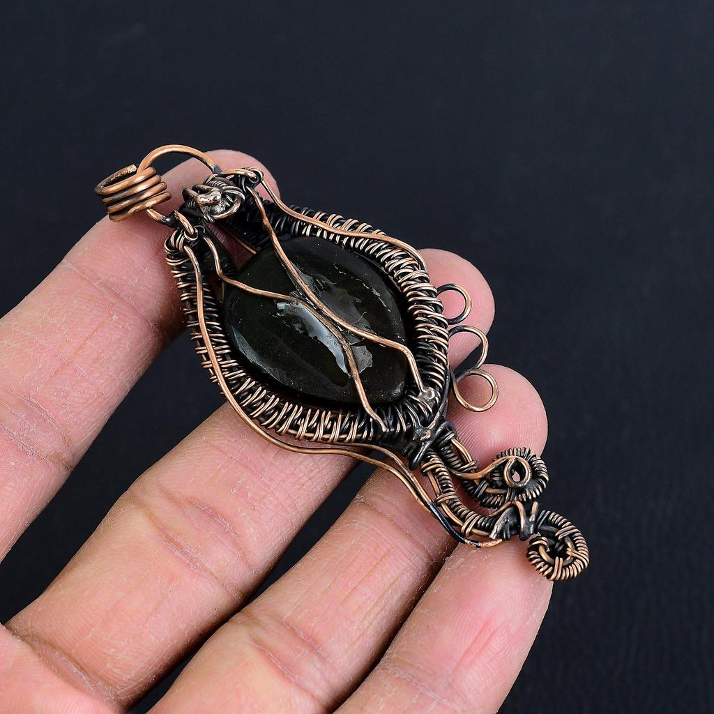 Lady Face Peridot Pendant Handmade Gemstone Jewelry, 999 Copper Wire Wrapped Pendant Beautiful Design Jewelry