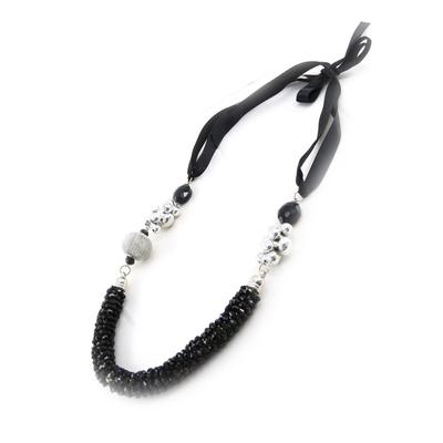 [J1392] - Schwarze Designer-Halskette „Sissi“