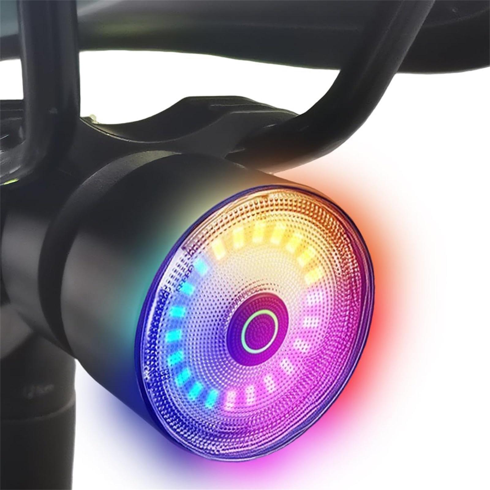 

Smart Bike Tail Light, Brake , 4 Modes 7 Colors Rear Bike Light, Type-C Charging, IPX6 Super Bright LED Rear Light, for Road, Mountain One Size чорний