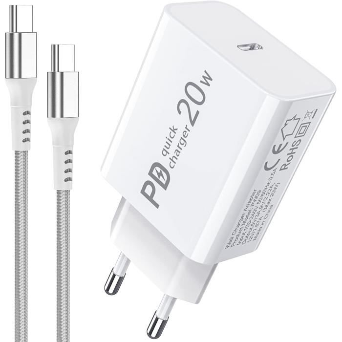 20W Chargeur USB C pour Samsung S21 S20 Plus Ultra FE A51 A71 A52 A32 A42 5G A12 A02S M12 A22 A82,Galaxy Note 20 10 9,PD-Quick[1322]