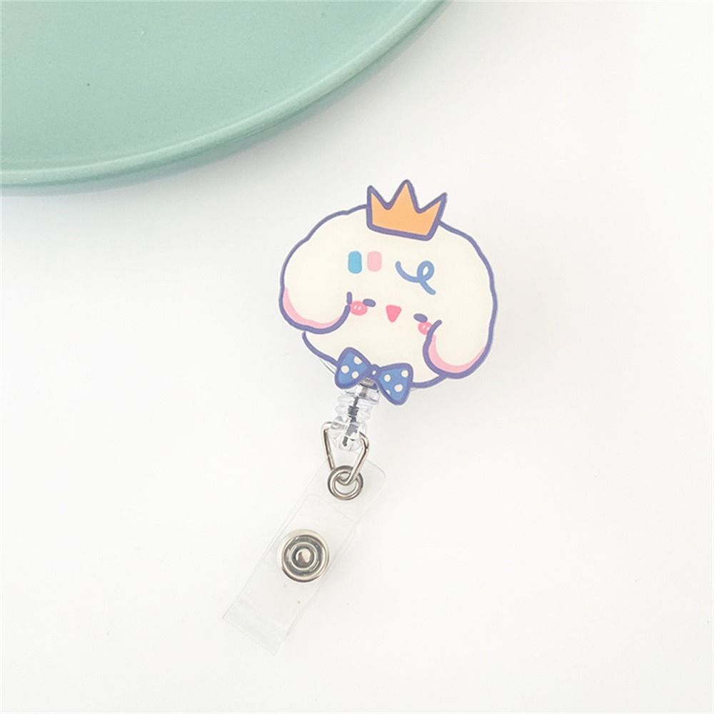 Work Card Clip Bear Rabbit ID Card Clips Name Card Holder Nurse Badge Holder Retractable Badge Reel