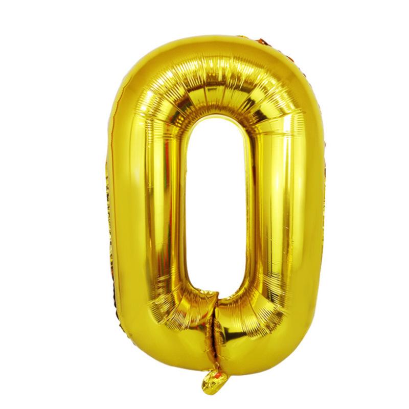 32-Inch Gradient Color Aluminum Foil Number Balloons - US Version