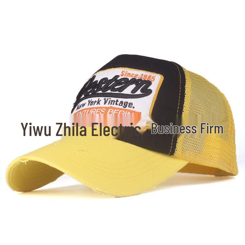 Nowa czapka baseballowa z siateczki z naszywką - Modna czapka z daszkiem typu duckbill dla mężczyzn i kobiet, Najlepiej sprzedający się wzór