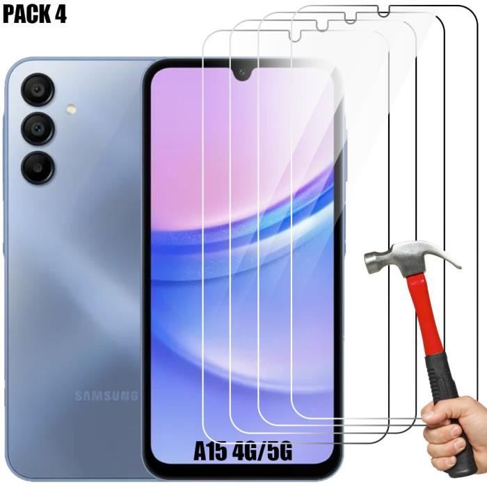 Protecteur d'écran - Booling - pour Samsung Galaxy A15 5G - Verre trempé - Transparent - Antichoc- X4