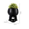 Spoof Ceramic Peeing Potted Plan,Novelty Peeing Planter Pot with Drainage,Desktop Flower Planter Display Pot for Bedroom Patios