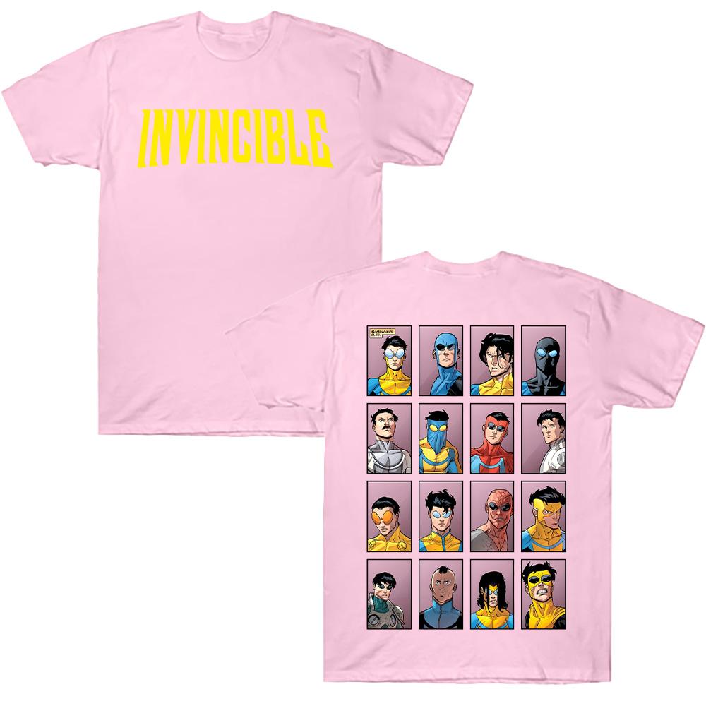 Invincible Mark Superhero Double Sided Printed T Shirts Men Women's Harajuku T-shirts 100%Cotton High Quality Short Sleeve Clothing summer clothes