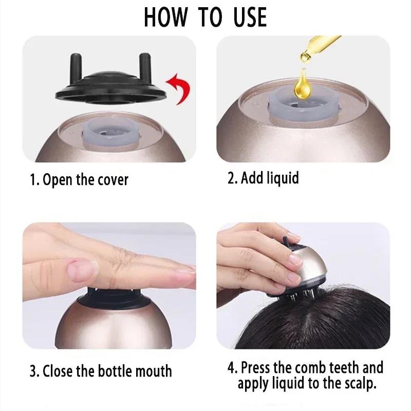 Scalp Massager Applicator Liquid Comb for Hair Growth Serum Oil Nourish Mini Portable Hair Roots Massage Medicine Comb