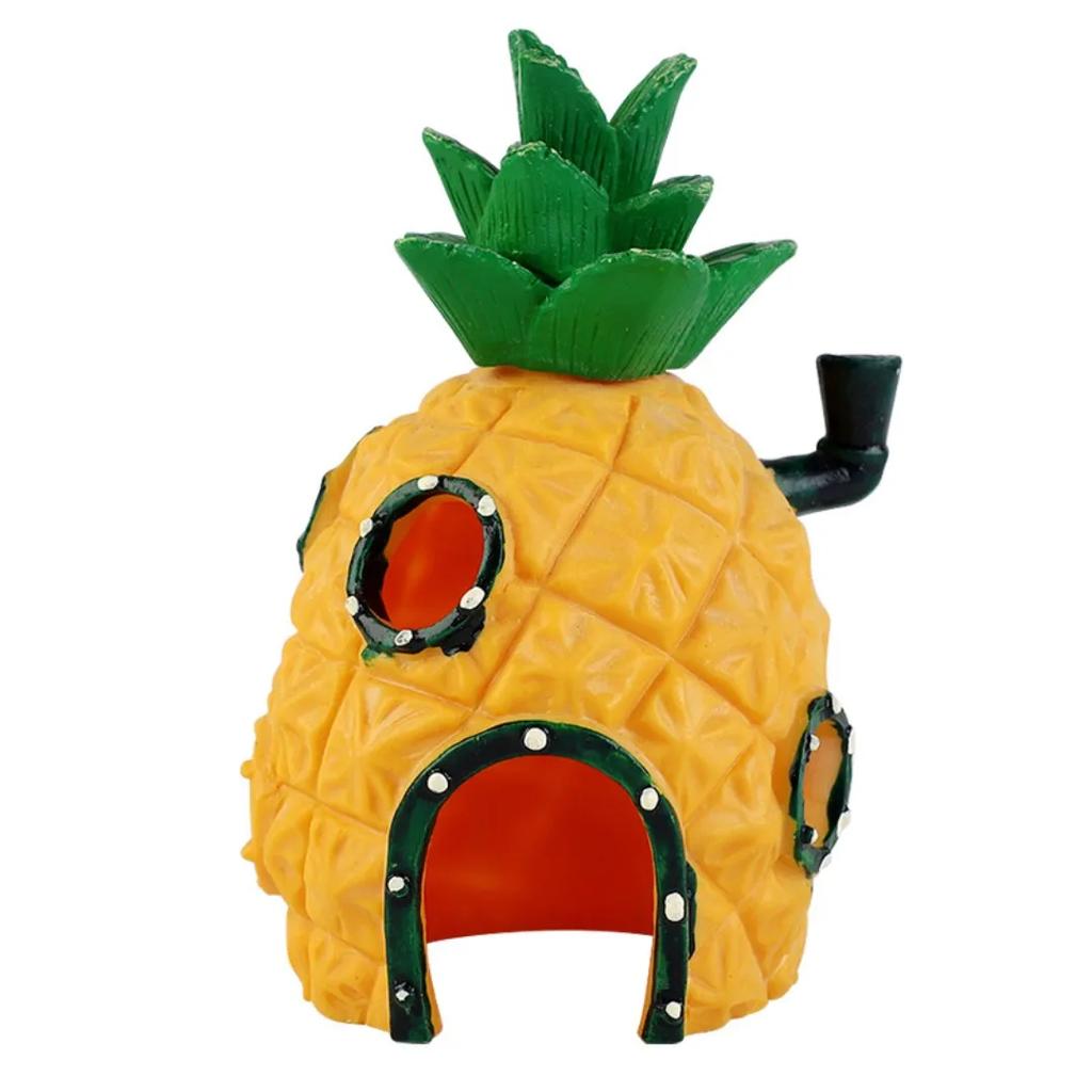 Roztomilá pryskyřičná dekorace do akvária hrad ananas jídelna úkryt akvarijní malá ozdoba akvarijní příslušenství dekorace