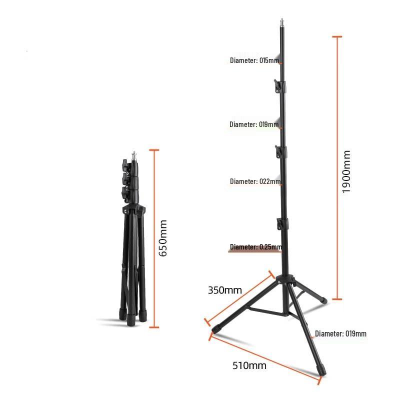 OLOEY 1.9m Extendable Phone Live Broadcast Tripod Stand