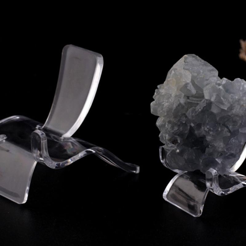 10Pcs Crystal Stone Display Holder Supporting Base Mineral Stand Display for School Office New Year Party Decoration