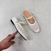 The Inner Height of the Self-kept Version Is Increased by 5cm, and the French Hollow-woven Outer Wear Half-towed Sandals Are One-word with Shallow Mo