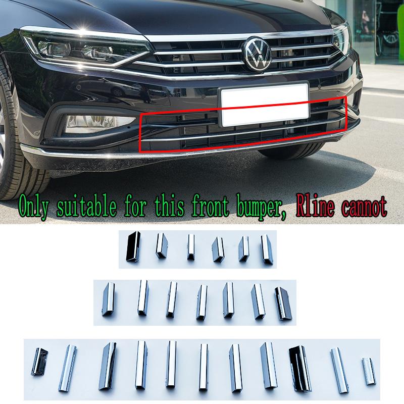 For VW Passat B8.5 Lower Grille Chrome 2019 2020 2021 2022 2023 Passat B8 Front Bumper Grille Decorative Strip Chromium Styling BHY1