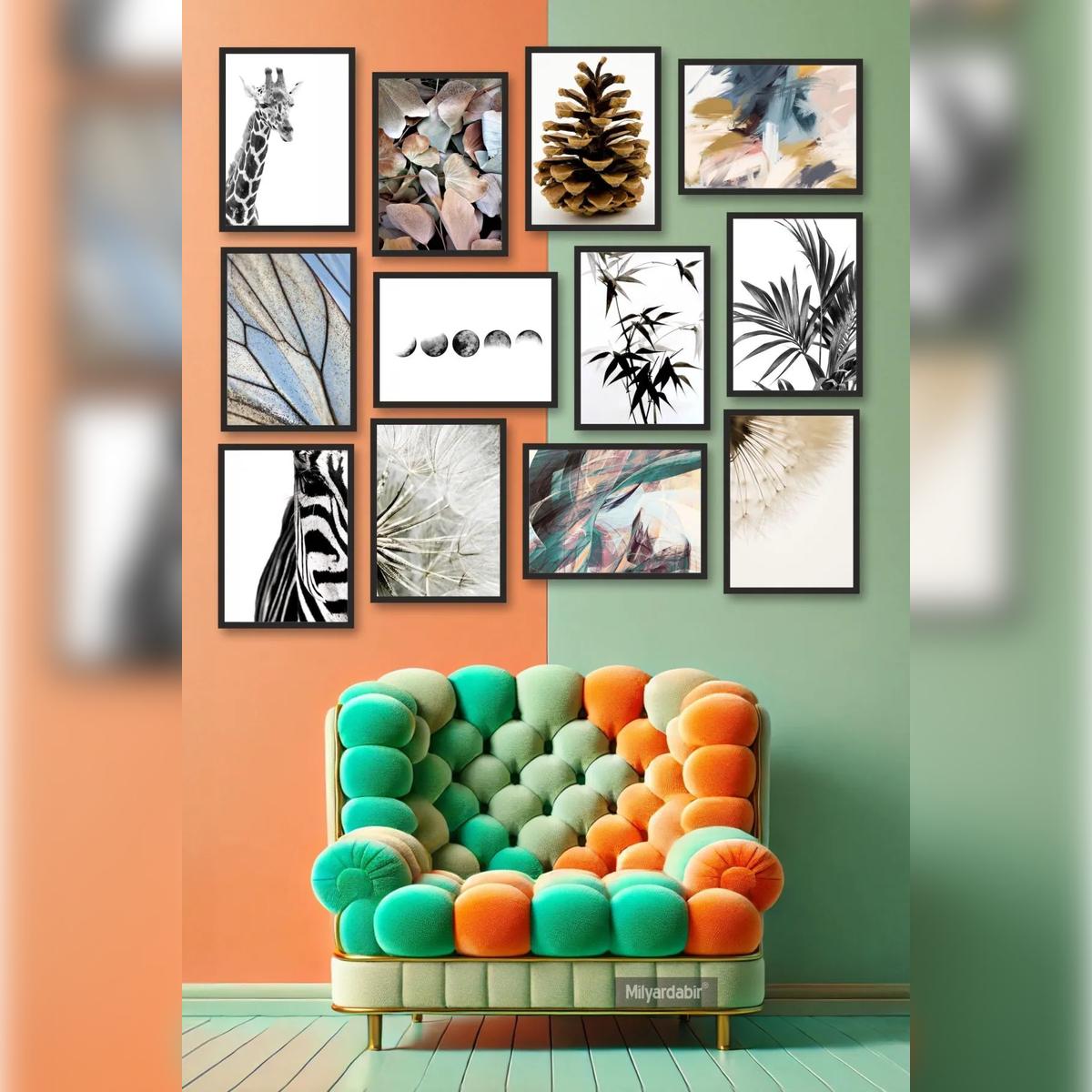 

Enhance Your Walls with the 12-Piece Nature & Abstract Art Themed Poster Set!