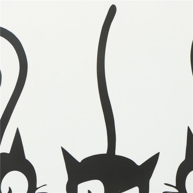 removable three black cat wall stickers art decal mural diy kids bedroom decor