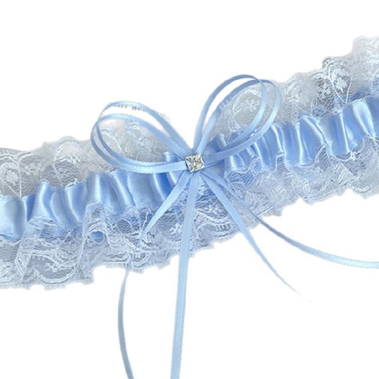 Elegant Rose Flower Garter with Bowknot Adjustable Lace Leg Band for Women Holiday Wedding Dress Outfits