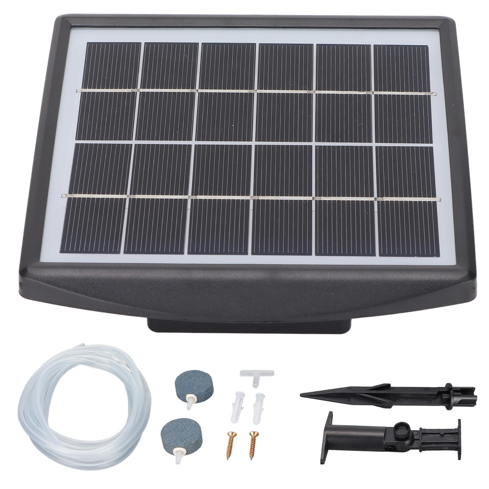 

Сонячний кисневий насос з низьким рівнем шуму 2 Вт акваріумний зовнішній сонячний кисневий насос для акваріума, внутрішнього двору на відкритому повітрі